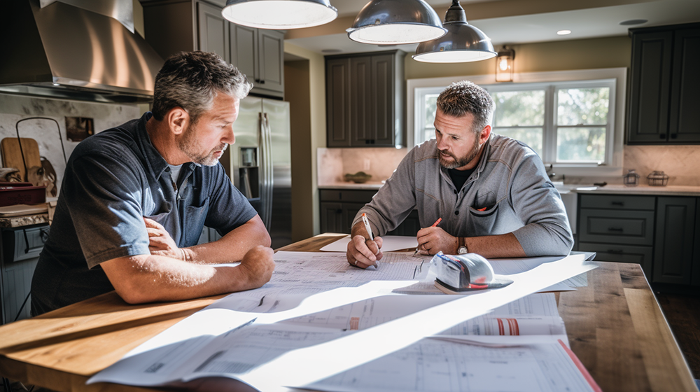 Homeowner and Contractor making a plan