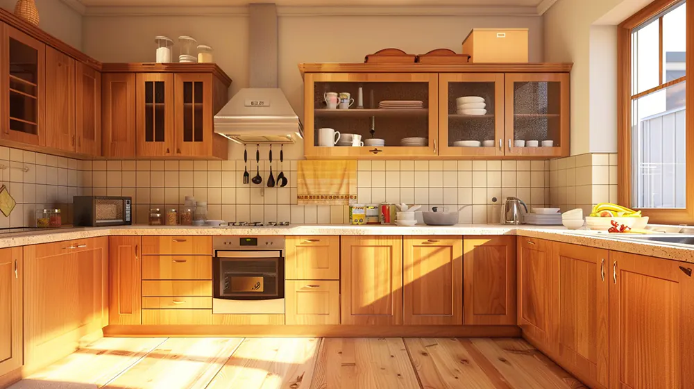 A nice kitchen with nice cabinets