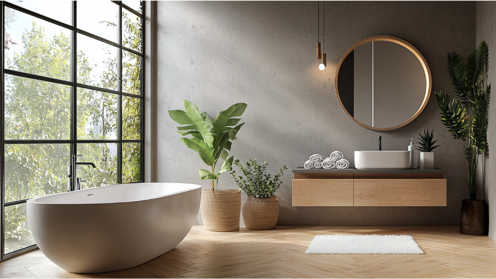 A nice modern bathroom